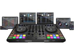 Reloop Mixon 8 Pro 4-Channel Professional Hybrid DJ Controller for Serato DJ Pro and Algo