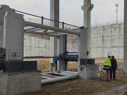 Strip machine for cutting marble blocks with 50 strips